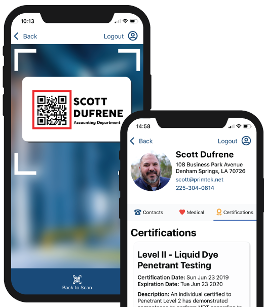 Scan Employee QR Code